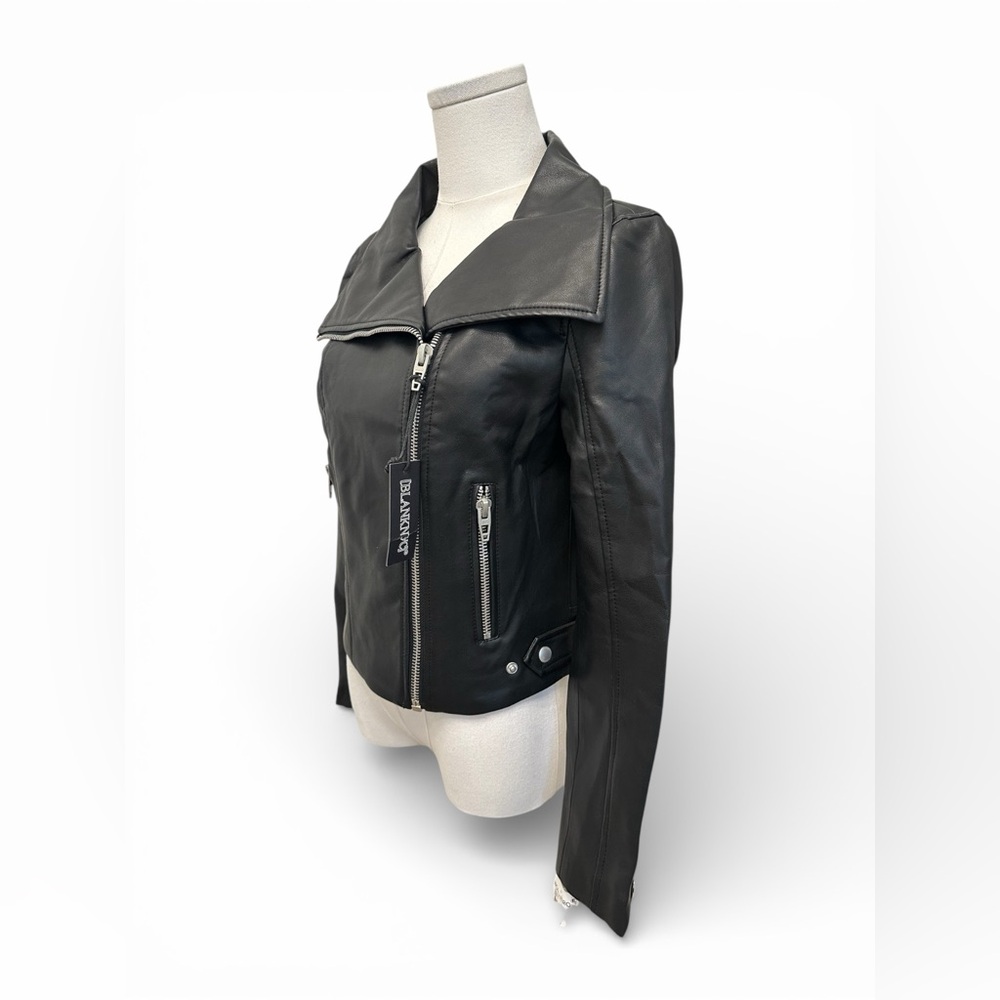 BLANKNYC Faux Leather Moto Jacket Best In Show Black Women Small NWT $128 MSRP - Picture 4 of 14
